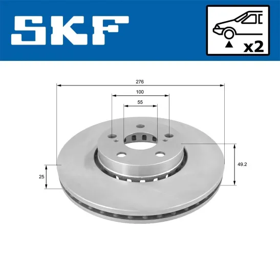 Bremsscheibe SKF VKBD 80853 V2 Bild Bremsscheibe SKF VKBD 80853 V2