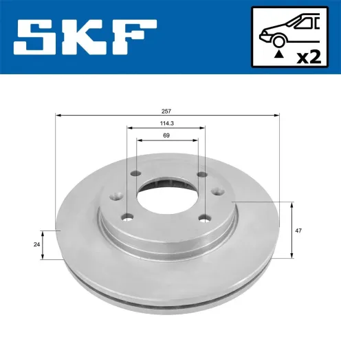 Bremsscheibe SKF VKBD 80860 V2 Bild Bremsscheibe SKF VKBD 80860 V2