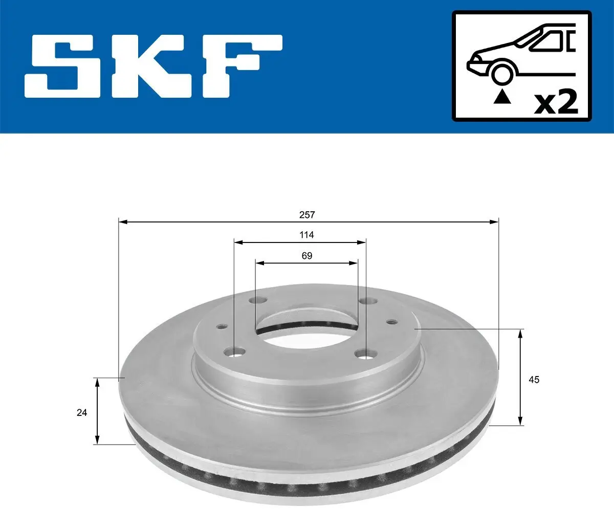 Bremsscheibe SKF VKBD 80867 V2 Bild Bremsscheibe SKF VKBD 80867 V2