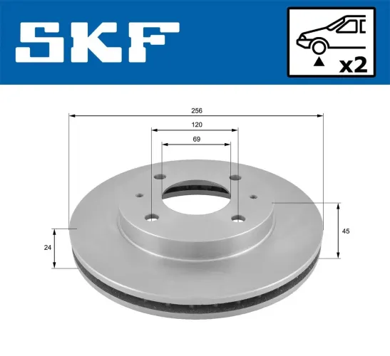 Bremsscheibe Vorderachse SKF VKBD 80894 V2 Bild Bremsscheibe Vorderachse SKF VKBD 80894 V2