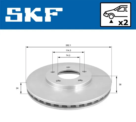 Bremsscheibe SKF VKBD 80906 V2 Bild Bremsscheibe SKF VKBD 80906 V2