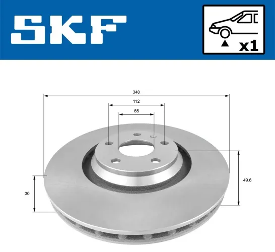 Bremsscheibe SKF VKBD 80923 V1 Bild Bremsscheibe SKF VKBD 80923 V1