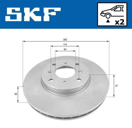 Bremsscheibe Vorderachse SKF VKBD 80932 V2 Bild Bremsscheibe Vorderachse SKF VKBD 80932 V2