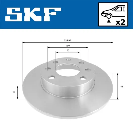 Bremsscheibe SKF VKBD 80941 S2 Bild Bremsscheibe SKF VKBD 80941 S2