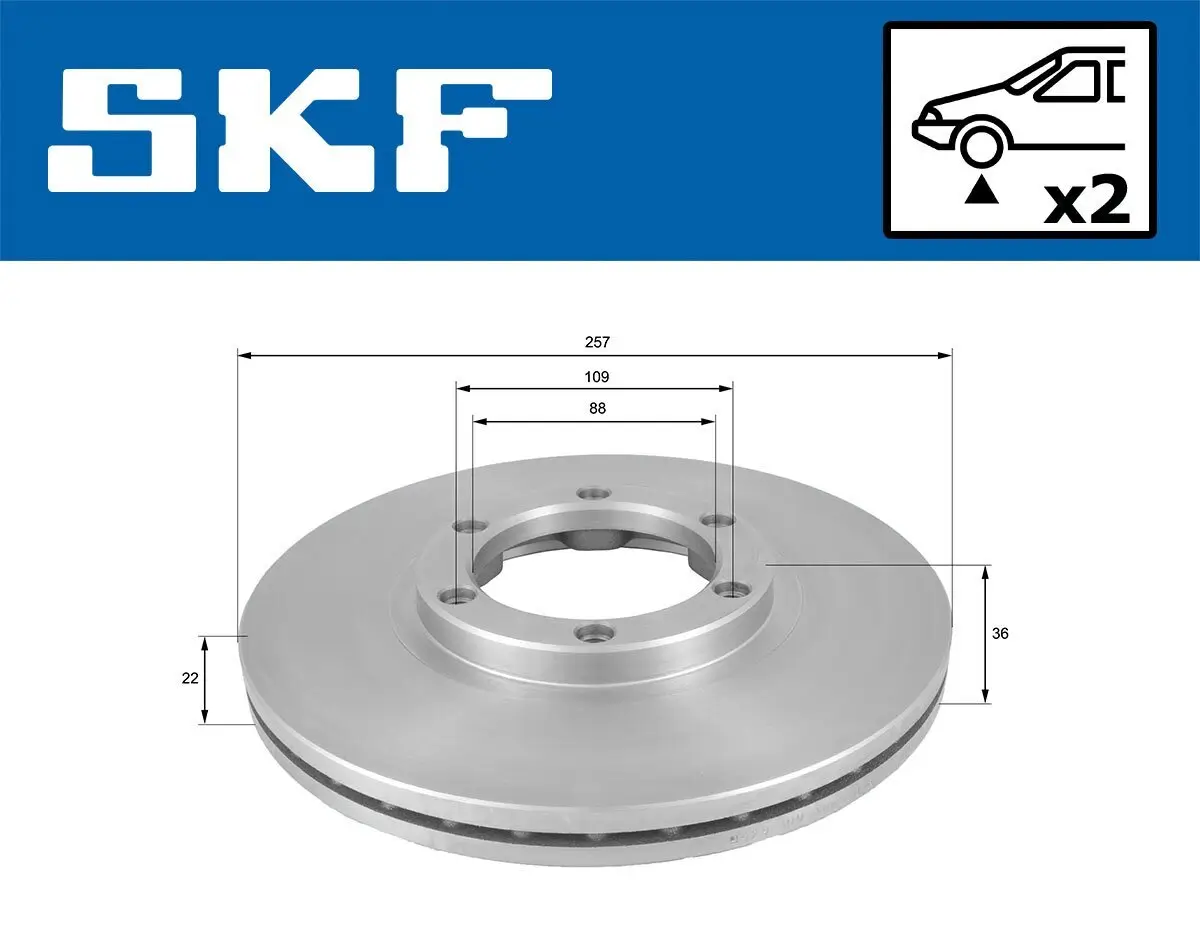 Bremsscheibe SKF VKBD 80955 V2 Bild Bremsscheibe SKF VKBD 80955 V2