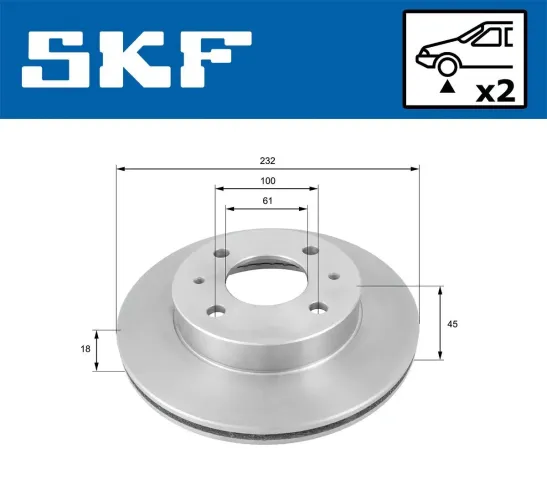 Bremsscheibe SKF VKBD 80957 V2 Bild Bremsscheibe SKF VKBD 80957 V2