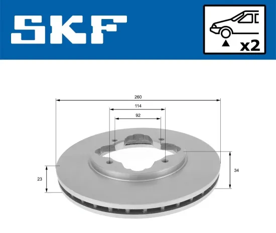 Bremsscheibe SKF VKBD 80992 V2 Bild Bremsscheibe SKF VKBD 80992 V2