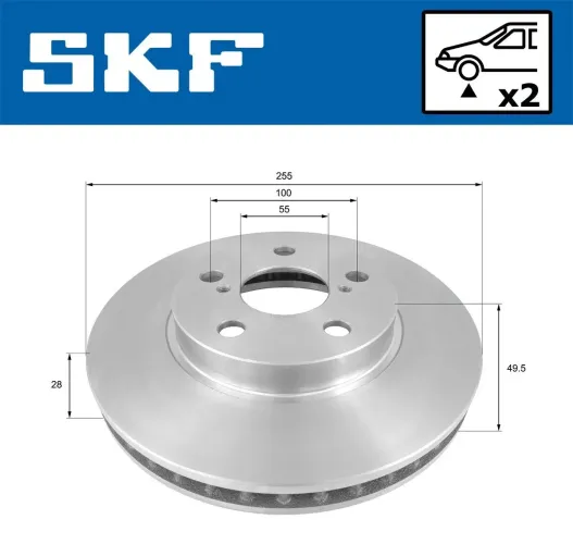 Bremsscheibe SKF VKBD 80999 V2 Bild Bremsscheibe SKF VKBD 80999 V2