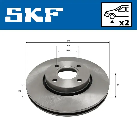 Bremsscheibe SKF VKBD 81000 V2 Bild Bremsscheibe SKF VKBD 81000 V2