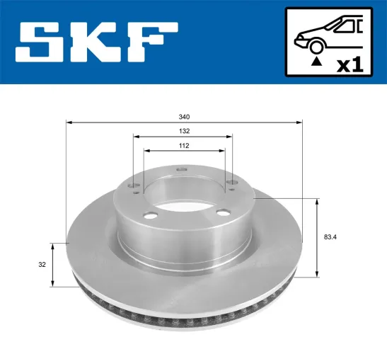 Bremsscheibe Vorderachse SKF VKBD 81051 V1 Bild Bremsscheibe Vorderachse SKF VKBD 81051 V1