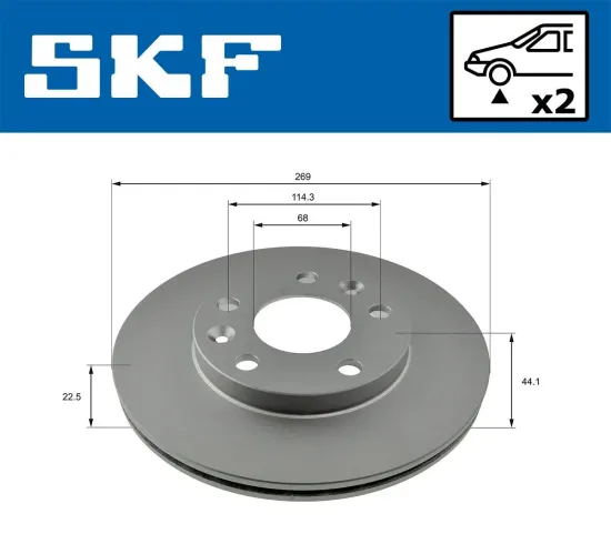 Bremsscheibe SKF VKBD 81052 V2 Bild Bremsscheibe SKF VKBD 81052 V2