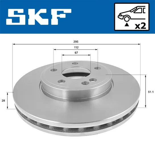Bremsscheibe Vorderachse SKF VKBD 81066 V2 Bild Bremsscheibe Vorderachse SKF VKBD 81066 V2