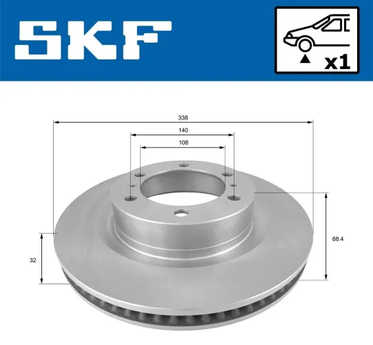 Bremsscheibe SKF VKBD 81069 V1 Bild Bremsscheibe SKF VKBD 81069 V1