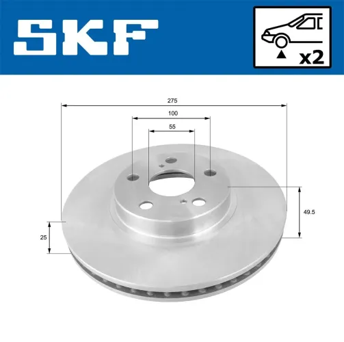 Bremsscheibe Vorderachse SKF VKBD 81081 V2 Bild Bremsscheibe Vorderachse SKF VKBD 81081 V2