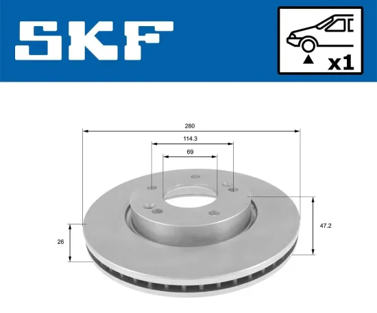 Bremsscheibe SKF VKBD 81089 V1 Bild Bremsscheibe SKF VKBD 81089 V1