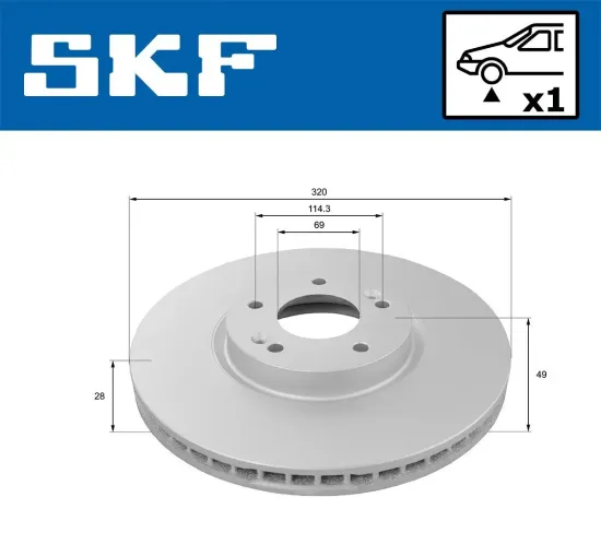 Bremsscheibe SKF VKBD 81092 V1 Bild Bremsscheibe SKF VKBD 81092 V1