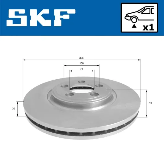 Bremsscheibe Vorderachse SKF VKBD 81093 V1 Bild Bremsscheibe Vorderachse SKF VKBD 81093 V1