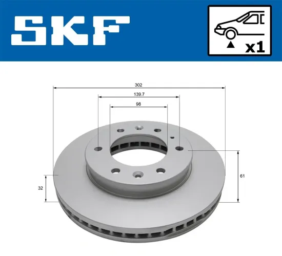 Bremsscheibe SKF VKBD 81095 V1 Bild Bremsscheibe SKF VKBD 81095 V1