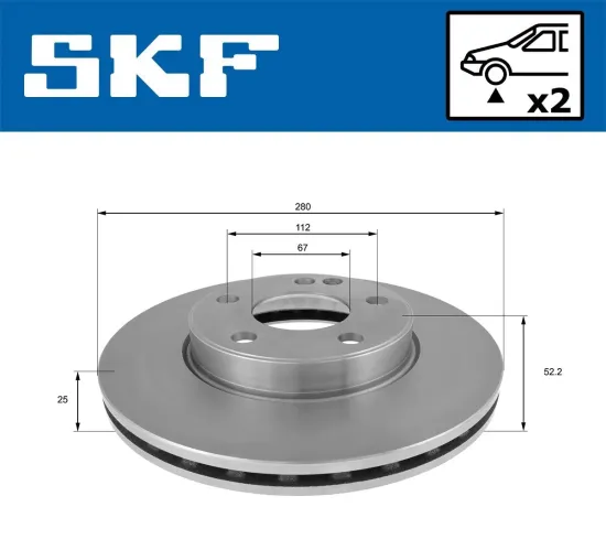 Bremsscheibe SKF VKBD 81117 V2 Bild Bremsscheibe SKF VKBD 81117 V2