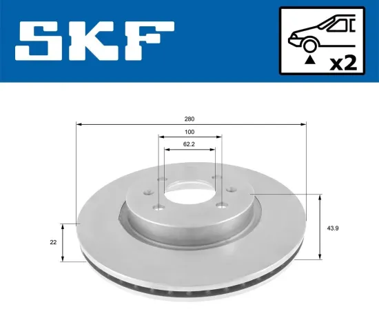 Bremsscheibe SKF VKBD 81119 V2 Bild Bremsscheibe SKF VKBD 81119 V2