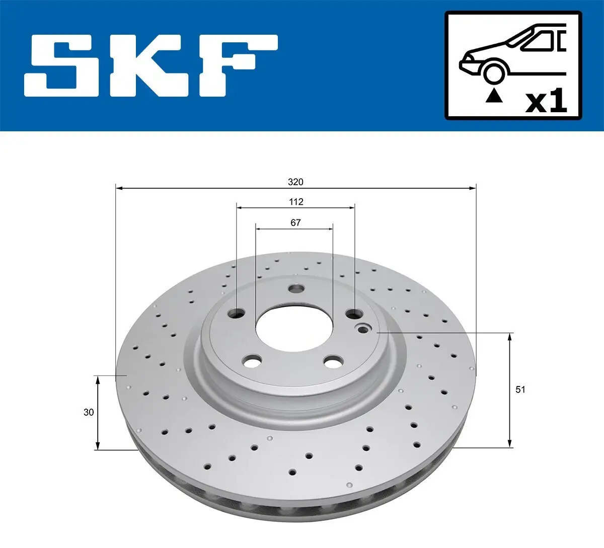 Bremsscheibe SKF VKBD 81120 V1 Bild Bremsscheibe SKF VKBD 81120 V1