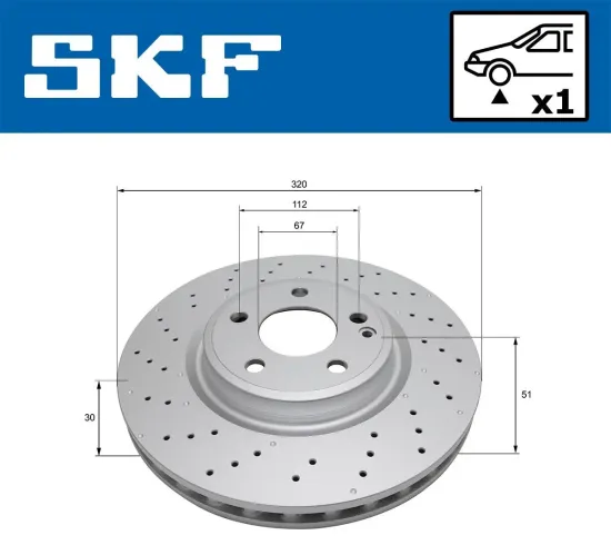 Bremsscheibe SKF VKBD 81120 V1 Bild Bremsscheibe SKF VKBD 81120 V1