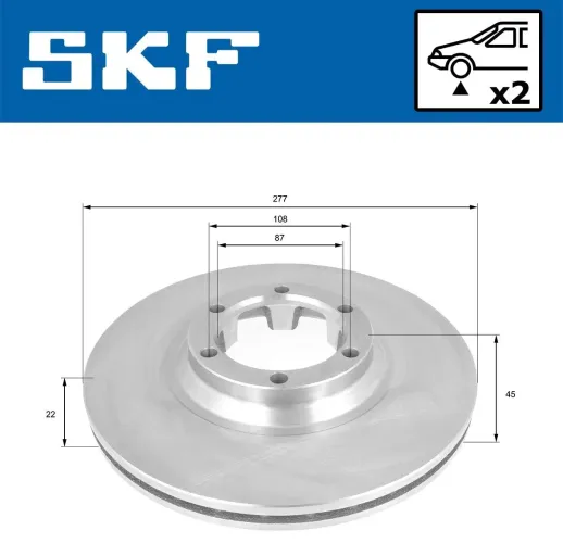 Bremsscheibe Vorderachse SKF VKBD 81126 V2 Bild Bremsscheibe Vorderachse SKF VKBD 81126 V2