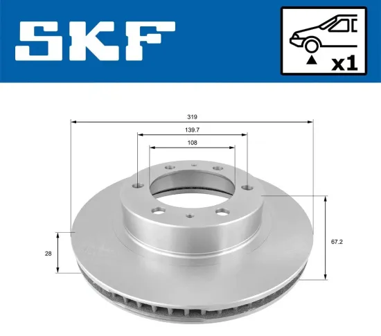 Bremsscheibe SKF VKBD 81135 V1 Bild Bremsscheibe SKF VKBD 81135 V1