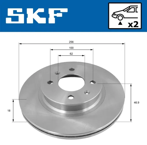 Bremsscheibe SKF VKBD 81158 V2 Bild Bremsscheibe SKF VKBD 81158 V2