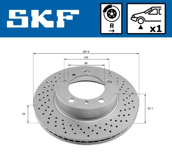 Bremsscheibe Vorderachse rechts SKF VKBD 81213 V1 Bild Bremsscheibe Vorderachse rechts SKF VKBD 81213 V1