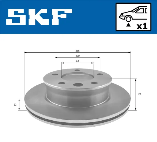 Bremsscheibe Vorderachse SKF VKBD 81234 V1 Bild Bremsscheibe Vorderachse SKF VKBD 81234 V1