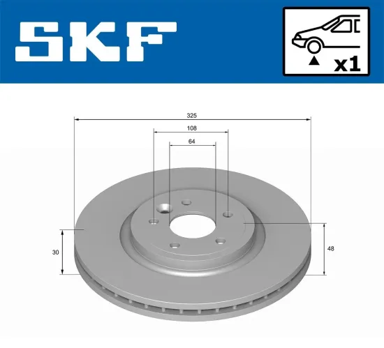 Bremsscheibe Vorderachse SKF VKBD 81274 V1 Bild Bremsscheibe Vorderachse SKF VKBD 81274 V1