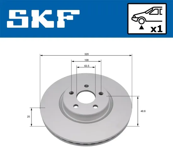 Bremsscheibe SKF VKBD 81277 V1 Bild Bremsscheibe SKF VKBD 81277 V1