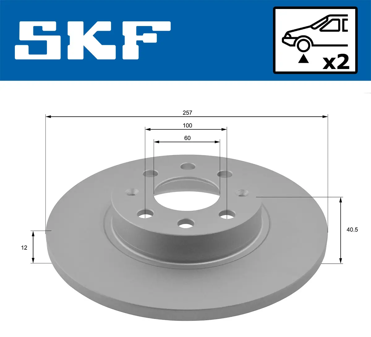 Bremsscheibe Vorderachse SKF VKBD 81292 S2
