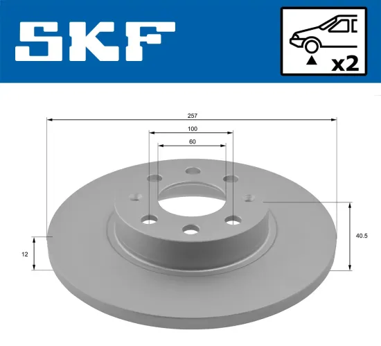 Bremsscheibe Vorderachse SKF VKBD 81292 S2 Bild Bremsscheibe Vorderachse SKF VKBD 81292 S2