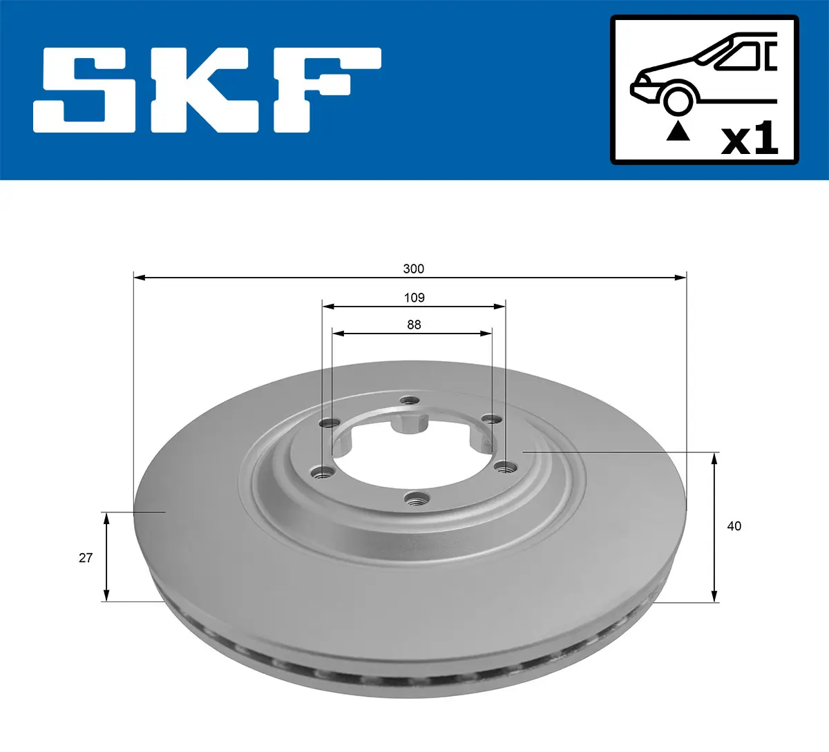 Bremsscheibe Vorderachse SKF VKBD 81293 V1