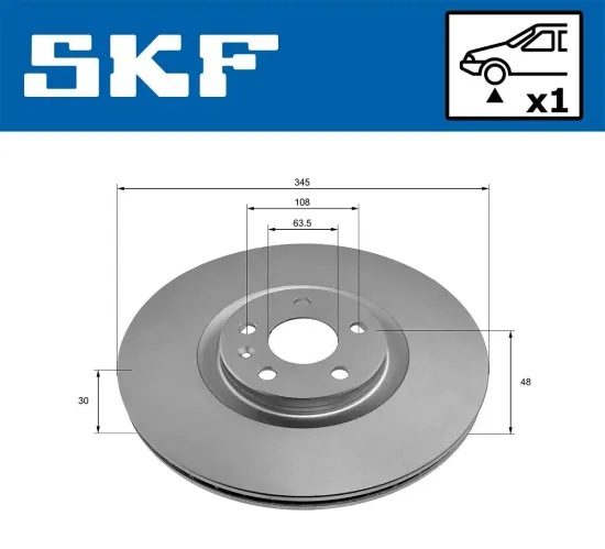 Bremsscheibe SKF VKBD 81327 V1 Bild Bremsscheibe SKF VKBD 81327 V1