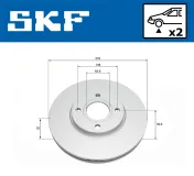 Bremsscheibe SKF VKBD 81341 V2
