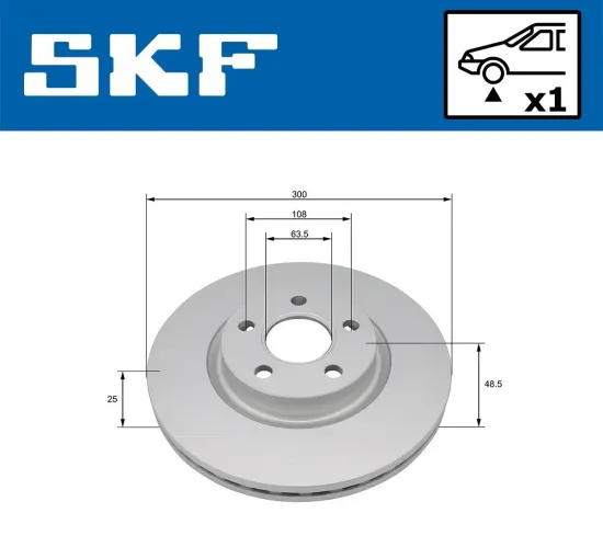 Bremsscheibe SKF VKBD 81342 V1 Bild Bremsscheibe SKF VKBD 81342 V1