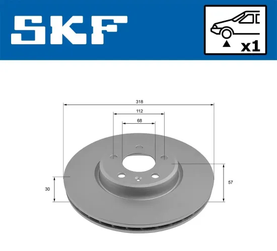 Bremsscheibe SKF VKBD 81349 V1 Bild Bremsscheibe SKF VKBD 81349 V1