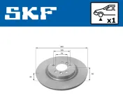 Bremsscheibe Vorderachse SKF VKBD 81355 V1