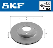 Bremsscheibe Vorderachse SKF VKBD 81360 V2