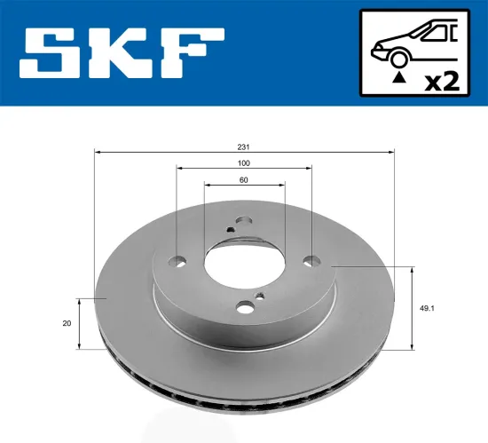 Bremsscheibe Vorderachse SKF VKBD 81360 V2 Bild Bremsscheibe Vorderachse SKF VKBD 81360 V2