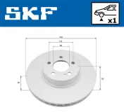 Bremsscheibe Vorderachse SKF VKBD 81374 V1