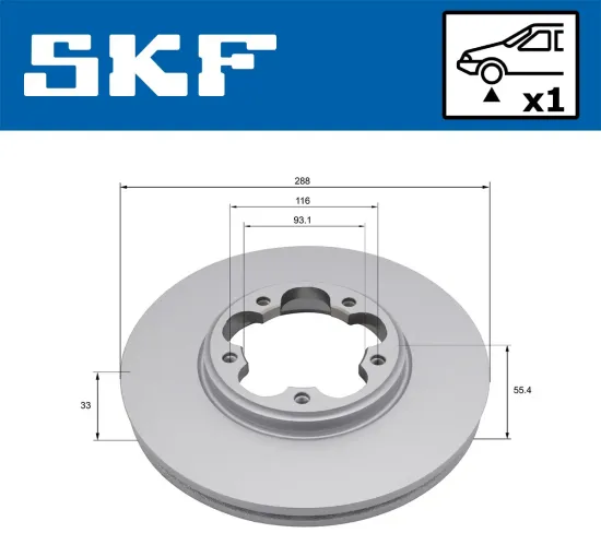 Bremsscheibe Vorderachse SKF VKBD 81389 V1 Bild Bremsscheibe Vorderachse SKF VKBD 81389 V1