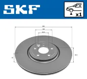 Bremsscheibe Vorderachse SKF VKBD 81412 V1