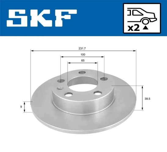 Bremsscheibe SKF VKBD 90023 S2 Bild Bremsscheibe SKF VKBD 90023 S2