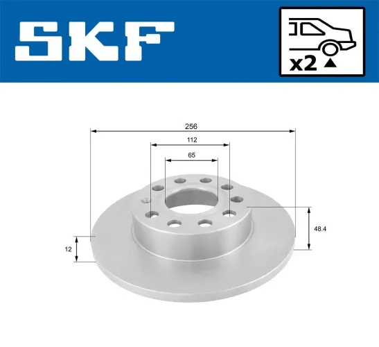 Bremsscheibe SKF VKBD 90051 S2 Bild Bremsscheibe SKF VKBD 90051 S2