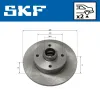 Bremsscheibe Hinterachse SKF VKBD 90105 S2 Bild Bremsscheibe Hinterachse SKF VKBD 90105 S2