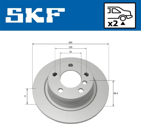 Bremsscheibe SKF VKBD 90107 S2 Bild Bremsscheibe SKF VKBD 90107 S2